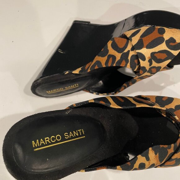 Marco Santi - Cheetah Print Platform Wedges - Picture 3 of 6
